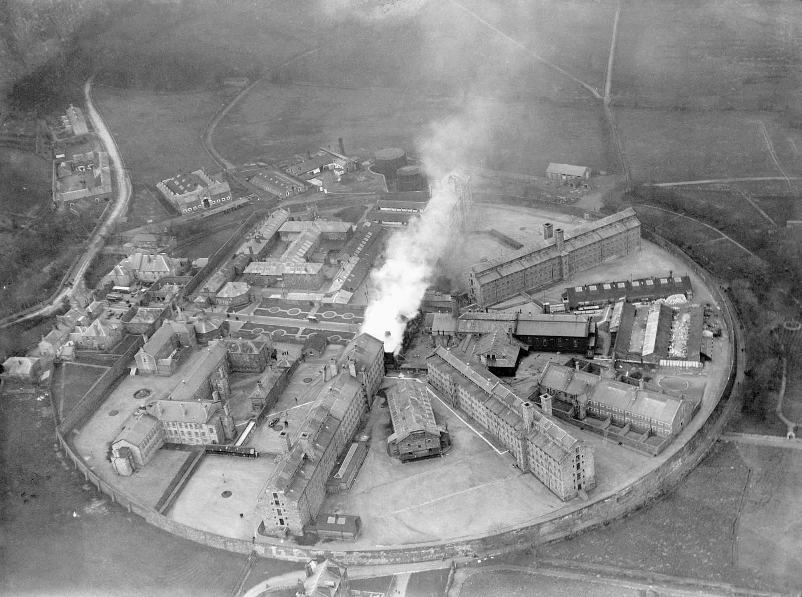 Vue arienne de Dartmoor en 1932.