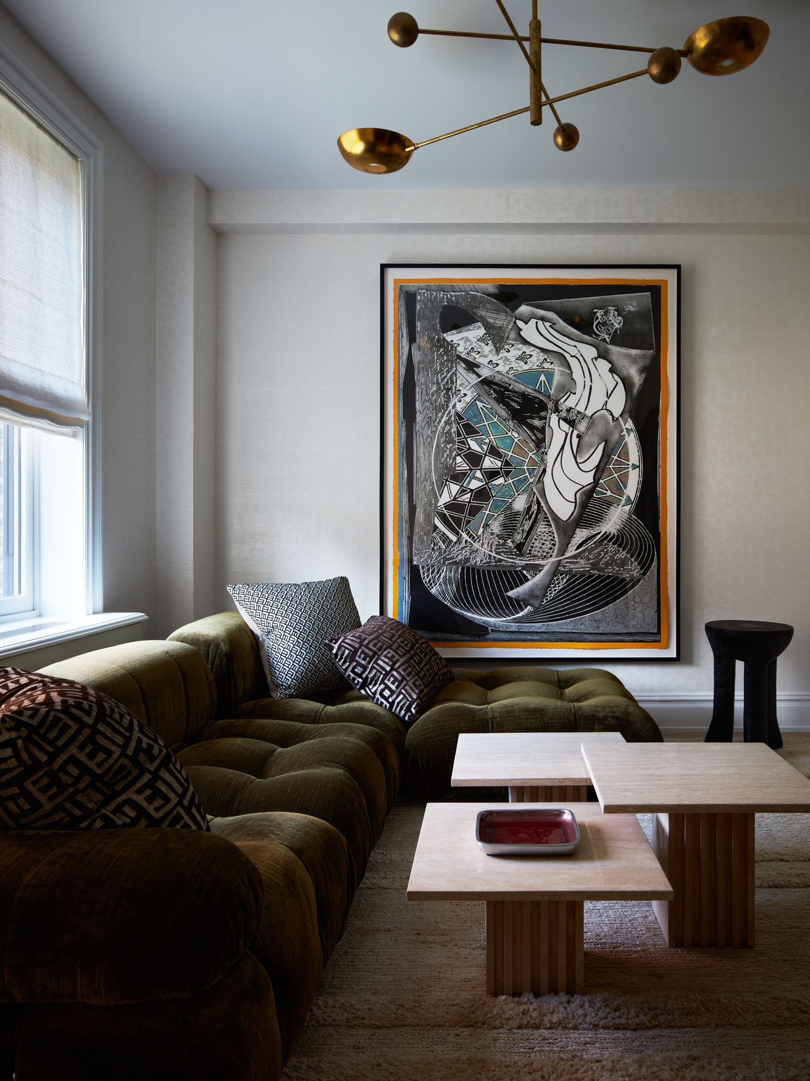 Image may contain Couch Furniture Coffee Table Table Architecture Building Indoors Living Room Room and Home Decor