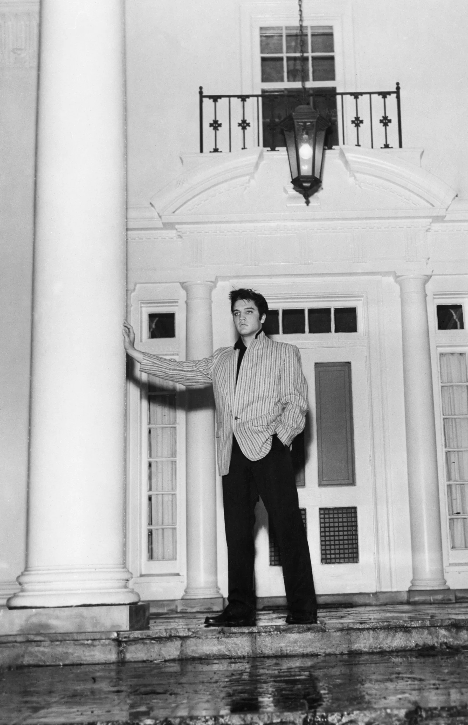 Image may contain Elvis Presley Face Head Person Photography Portrait Formal Wear Clothing Suit