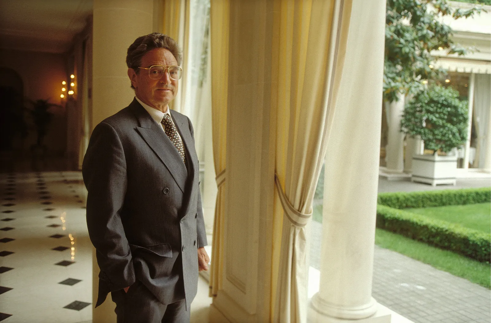 FRANCE 12 MAI Gros plan sur George Soros à Paris le 12 mai 1993.
