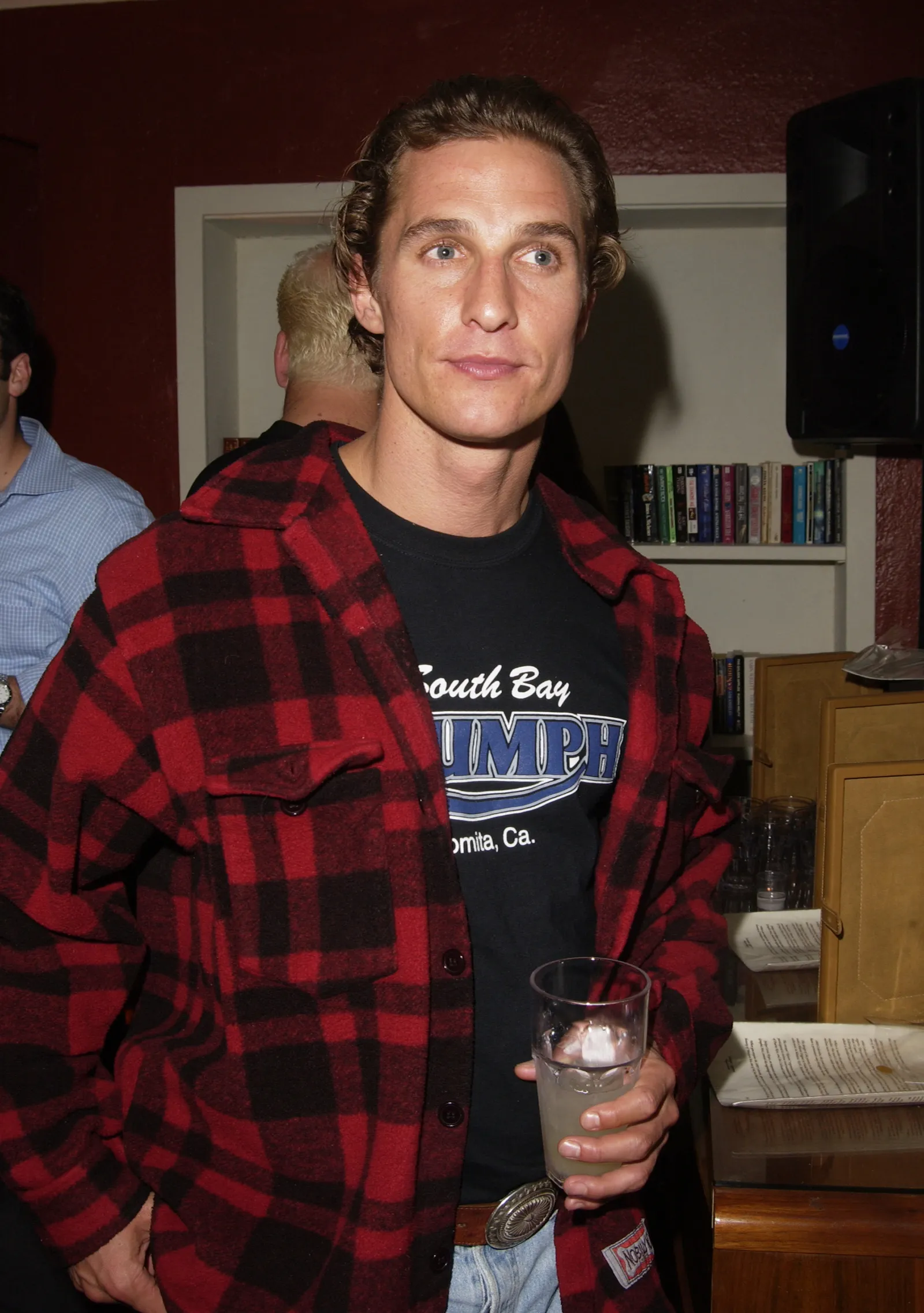 Image may contain Matthew McConaughey Face Head Person Photography Portrait Book Publication Clothing and Shirt