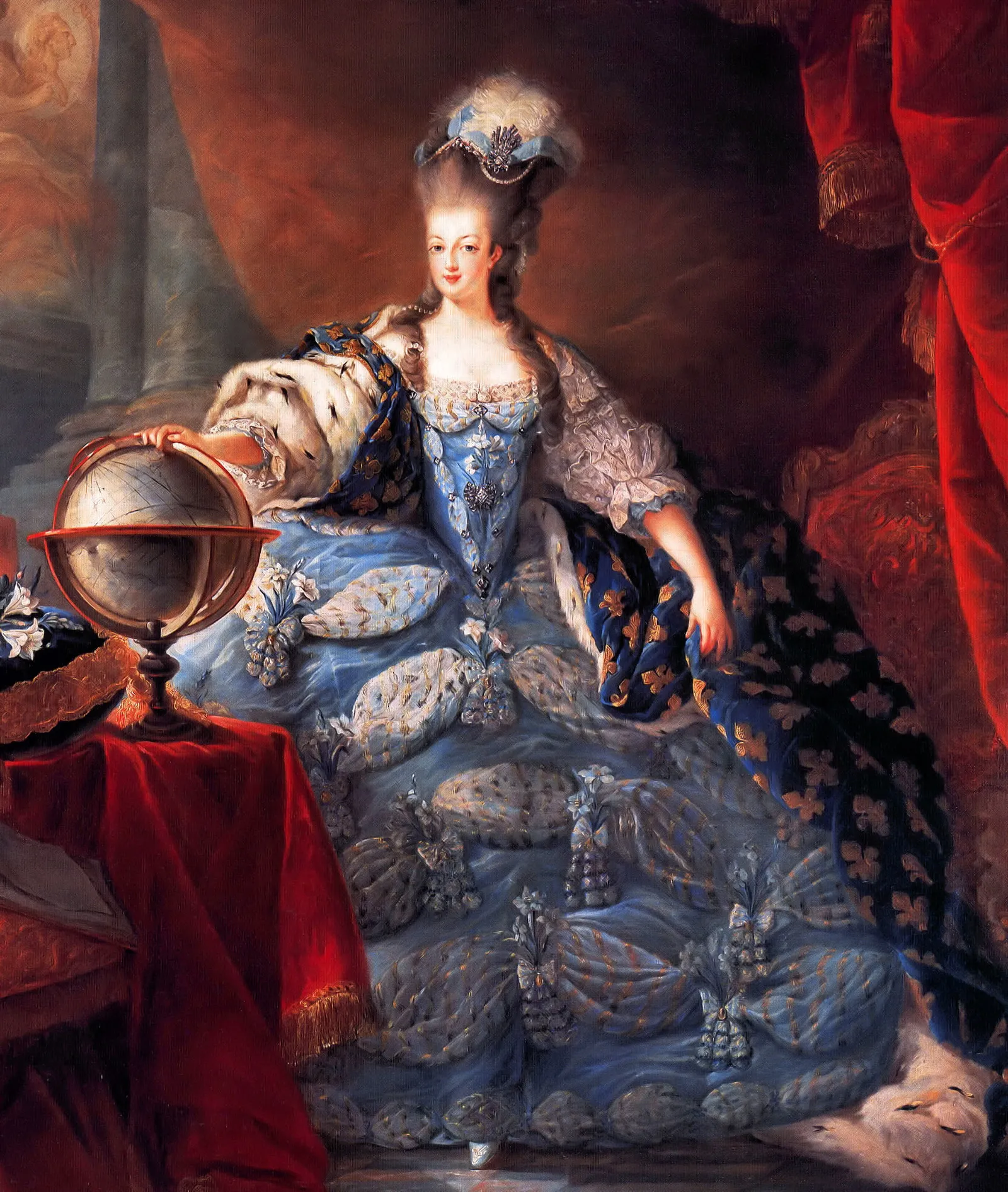 Portrait de MarieAntoinette par JeanBaptiste Gautier Dagoty 1775.